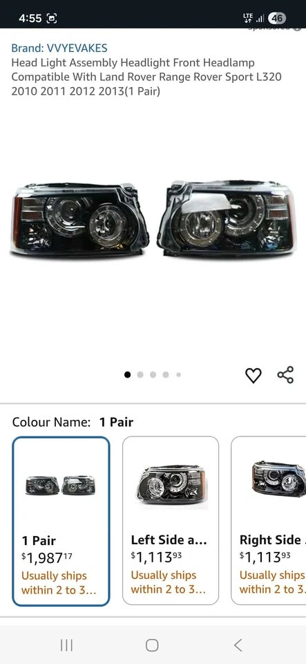 2010-2013 Range Rover Sport Headlights - photo 4
