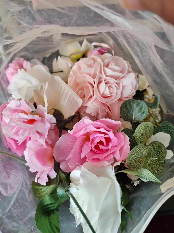 Pink and White Artificial Flower Assortment