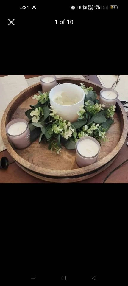 Eucalyptus wreath/ eucalyptus candle ring decor - photo 2