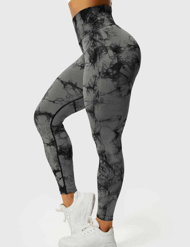 High-Waisted Tie-Dye Scrunch Butt Leggings - photo 2