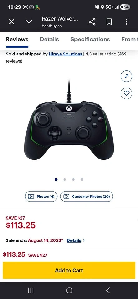 Razer Wolverine V2 Wired Gaming Controller
