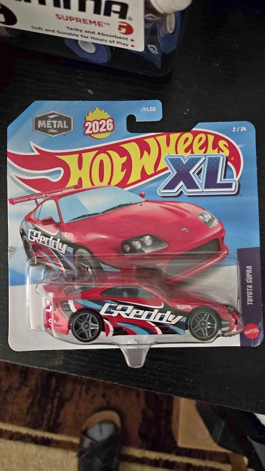 Hot Wheels XL Toyota Supra GReddy Red Metal 1:64