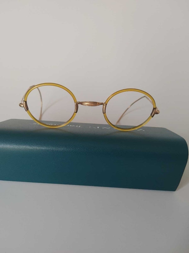 Vintage Round Eyeglasses with 1/10 12k gold - photo 2