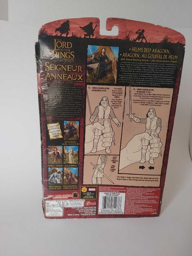 Toy Biz Lord of the Rings Helm's Deep Aragorn Action Figure - photo 2