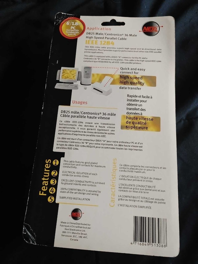 NexL IEEE 1284 Printer Cable - photo 2