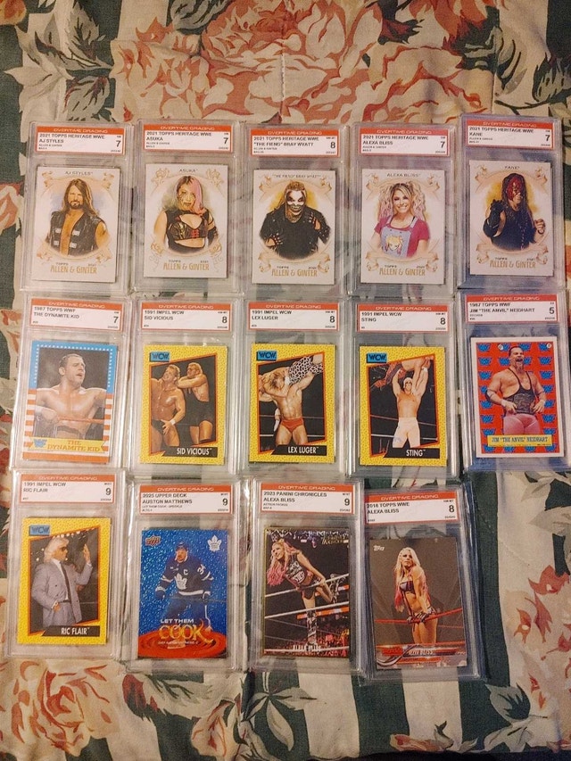 Graded WWE and Hockey Trading Card Collection