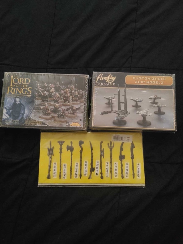 Games Workshop Lord of the Rings, Firefly, and Mini Weapons