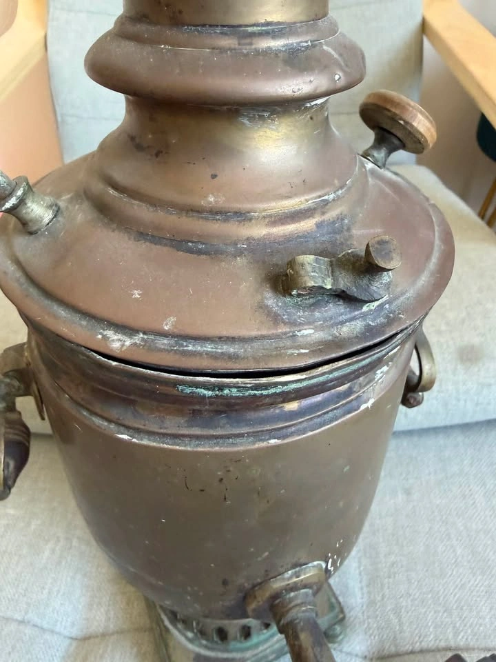 Antique Vintage Solid Brass Samovar Tea Urn - photo 3