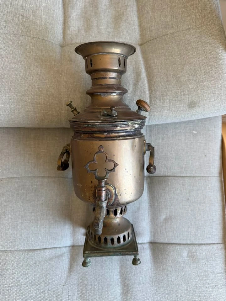 Antique Vintage Solid Brass Samovar Tea Urn - photo 4