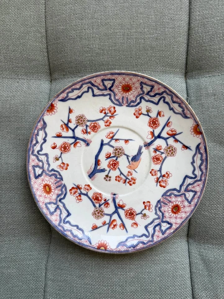 Antique 1880s French Vieillard & Cie Bordeaux Porcelain Saucer - photo 2