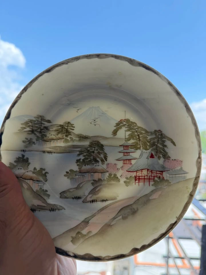 Vintage 1930s-1950s Japanese Kutani Style Eggshell Porcelain Sau - photo 2