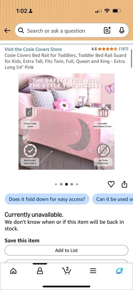 Cosie Covers Pink Bed Rail - photo 3