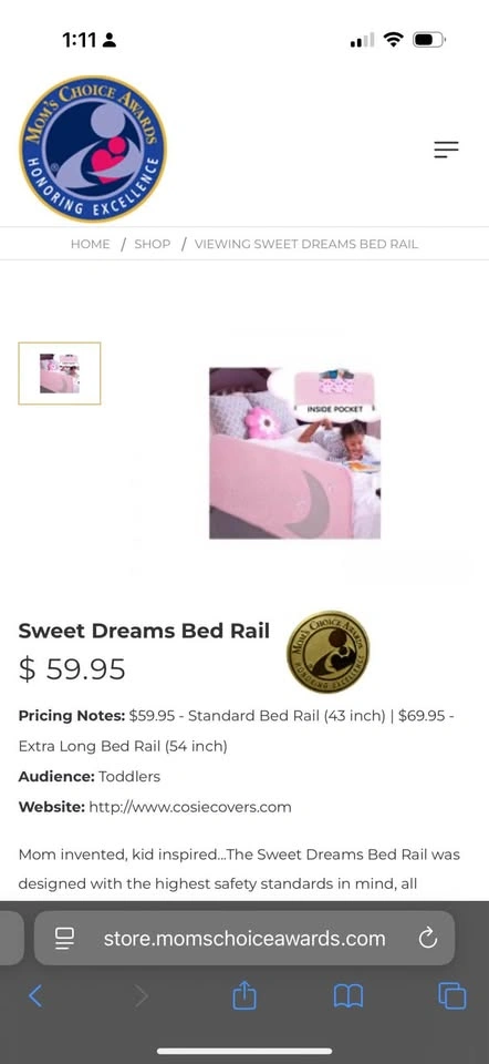 Cosie Covers Pink Bed Rail - photo 5