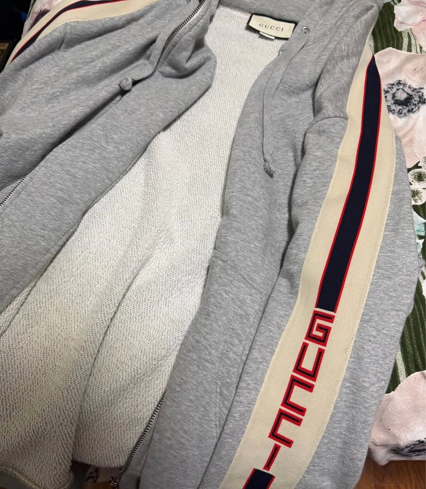 Gucci Logo Stripe Zip Up Hoodie Sweatshirt XXL - photo 3