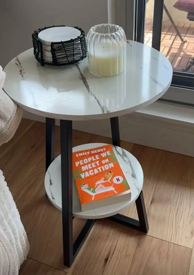 Round Marble Pattern Side/ Coffee Table - photo 5