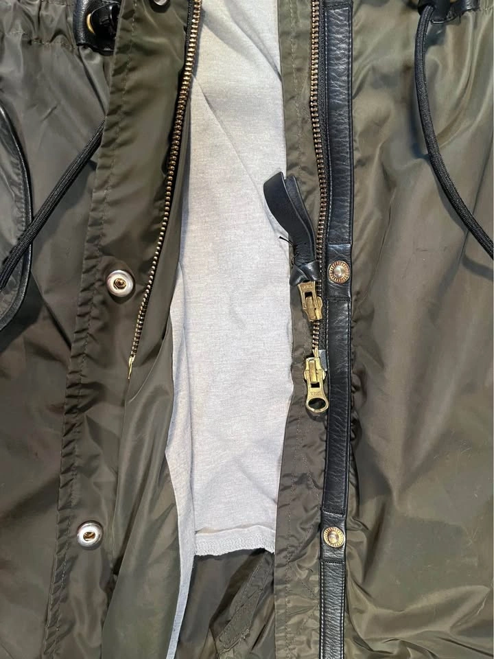 Mackage Army Green Hooded Rain Jacket- size small - photo 4