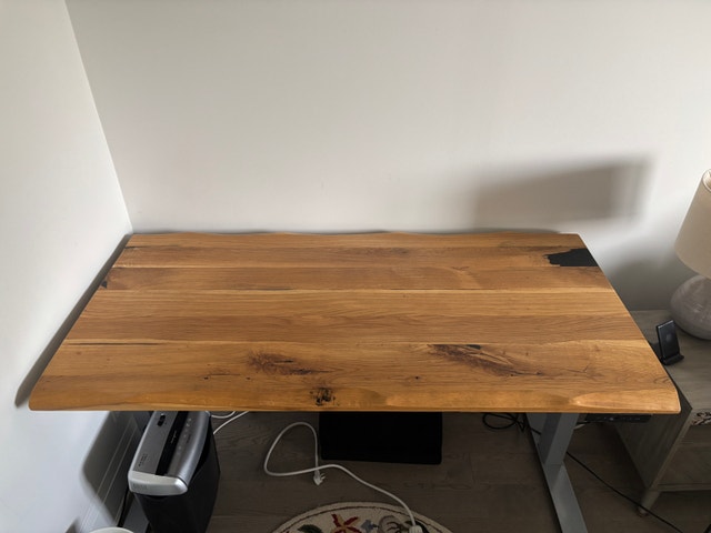 Solid oak sit-stand desk - photo 4