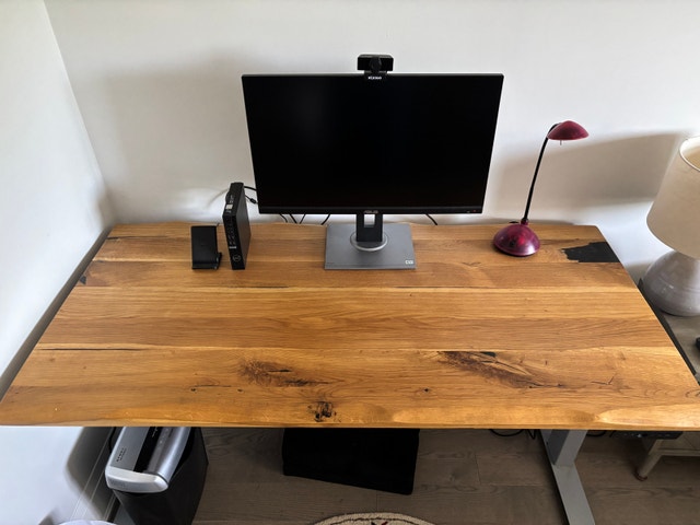 Solid oak sit-stand desk - photo 5