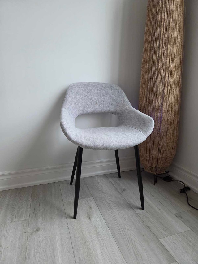 Set of 2 Modern Gray Accent / Dining Chairs - photo 3