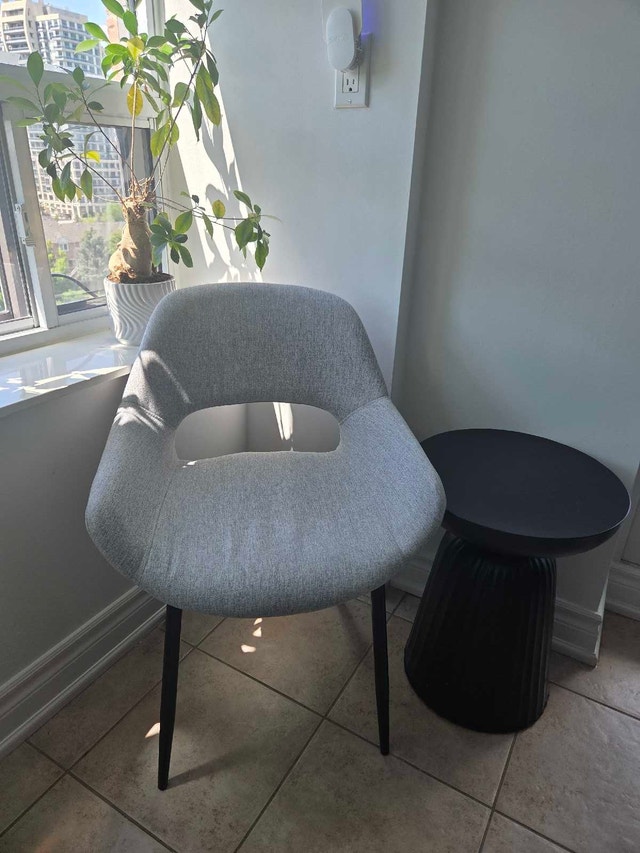 Set of 2 Modern Gray Accent / Dining Chairs - photo 4