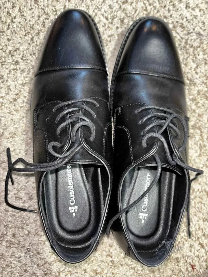 Size 9 Men’s Black Oxford Dress Shoes – Cusolemore thumbnail