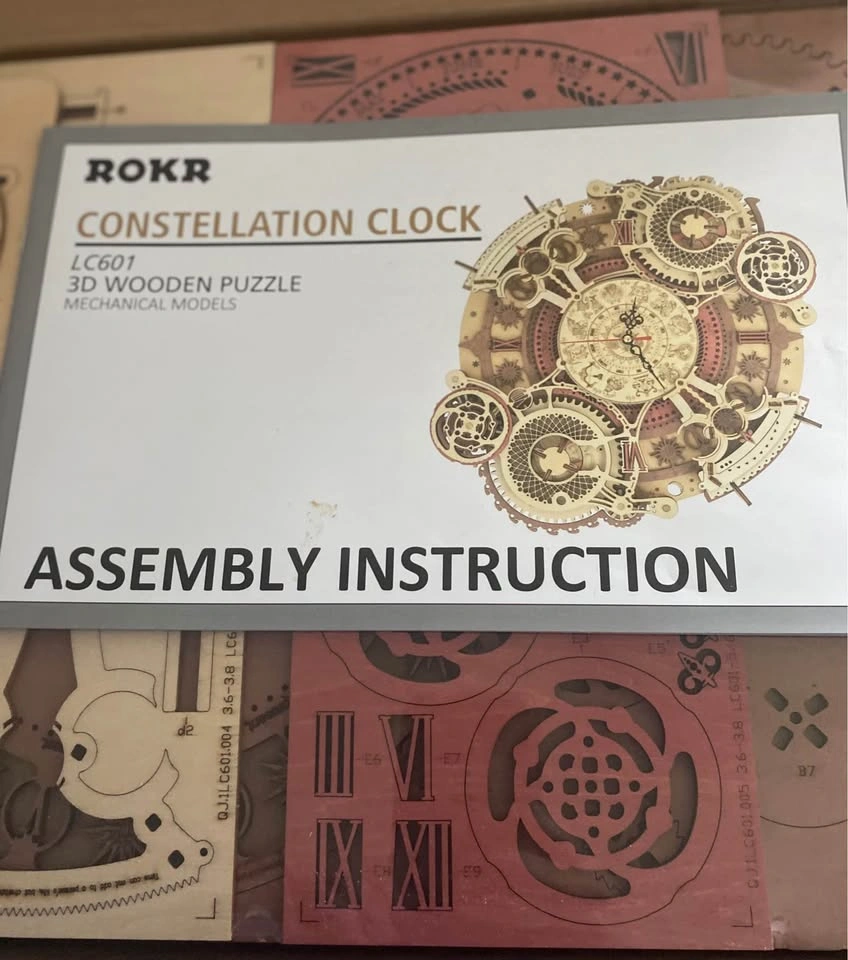 ROKR wooden constellation wall clock puzzle - photo 3