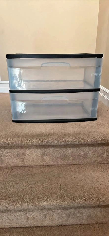 2-drawer plastic storage
