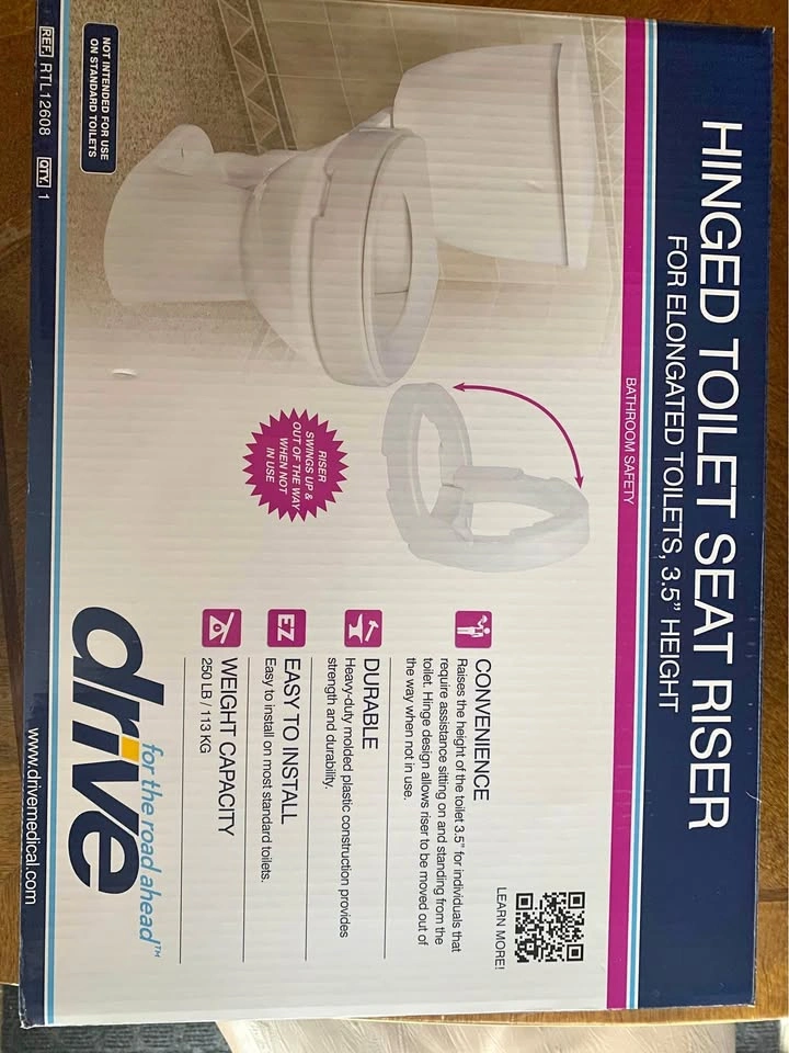 New: Hinged Toilet Seat Riser