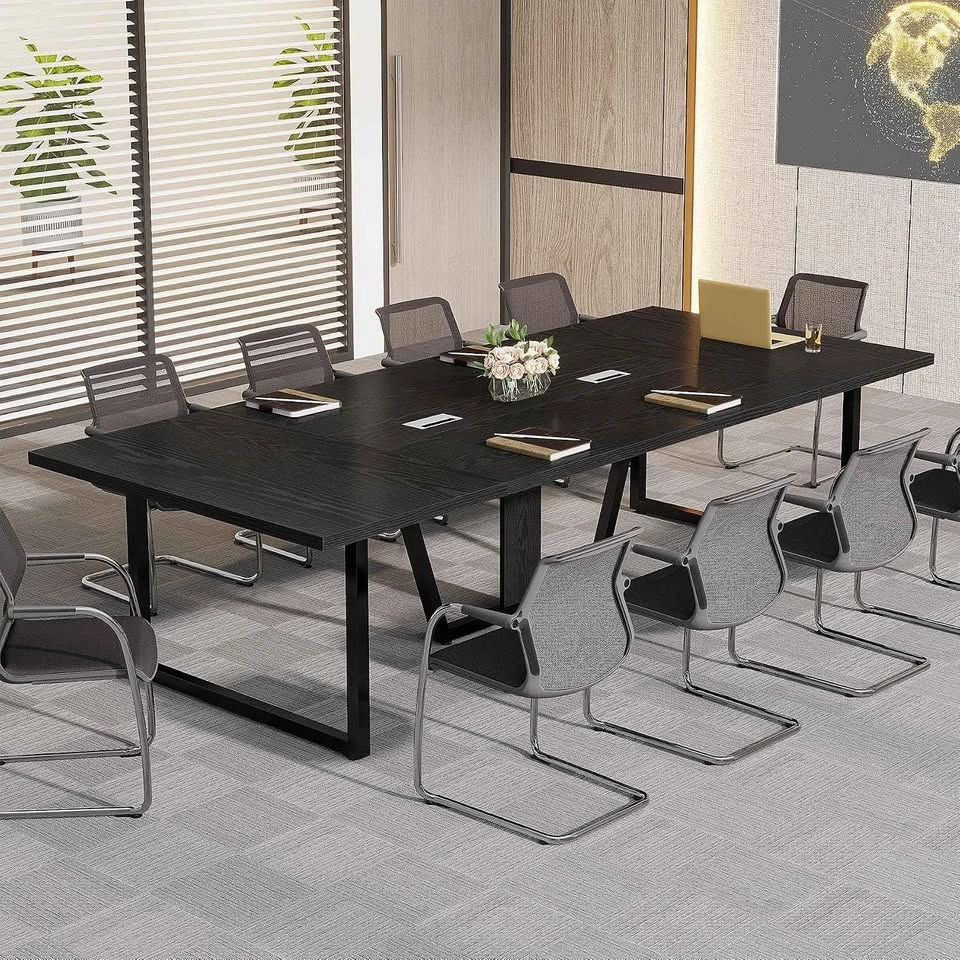 Tribesigns 8FT Conference Table, Large Meeting Table, Black - photo 5