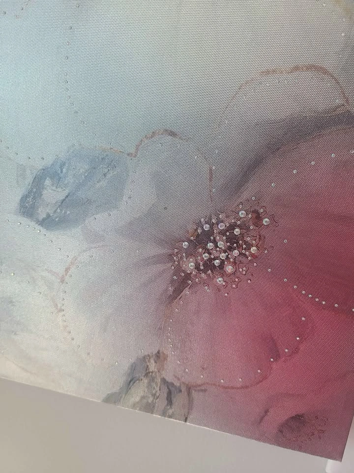Floral Canvas Wall Art with Rhinestone Accents - photo 4