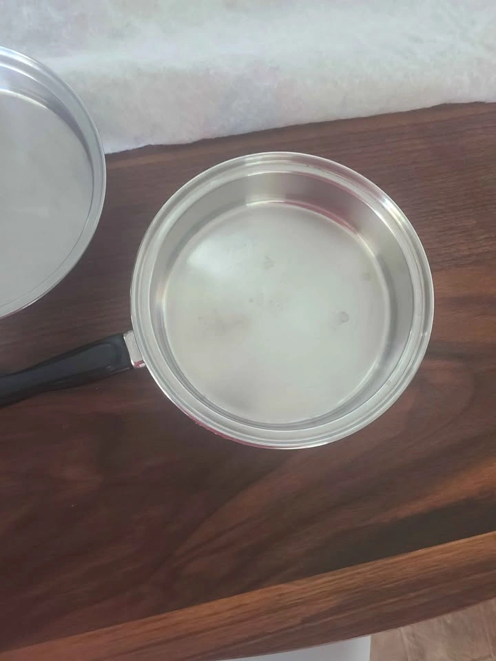 Vintage Stainless Steel Skillet with Lid - photo 2