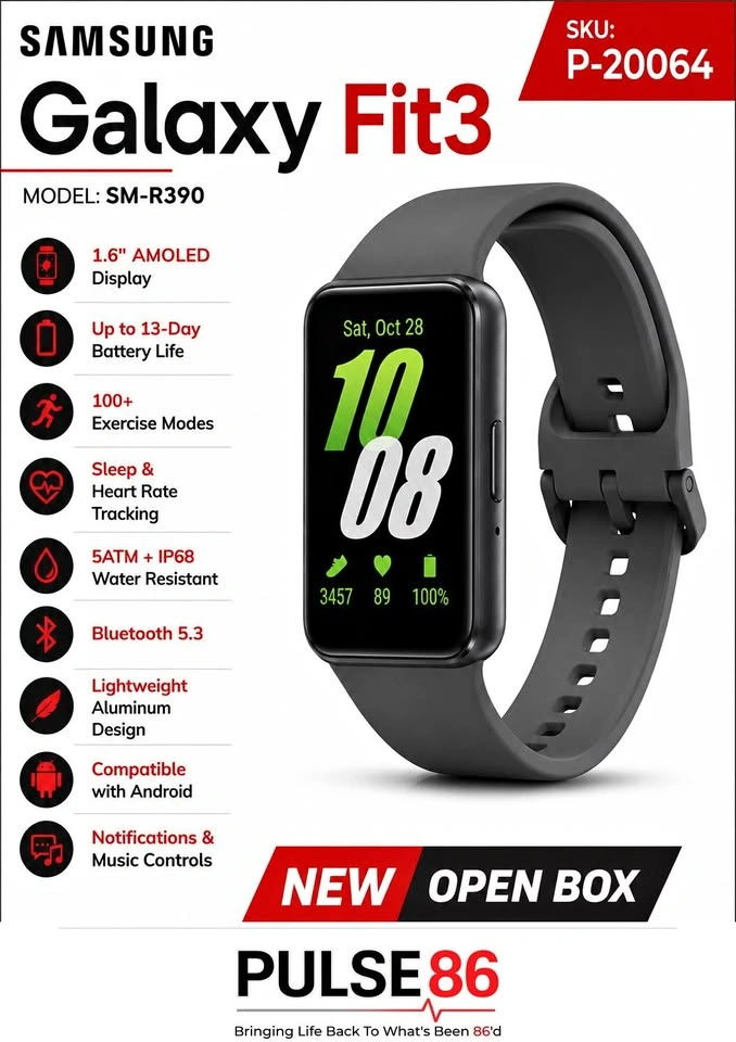Samsung Galaxy Fit3 (SM-R390) AMOLED Fitness Tracker