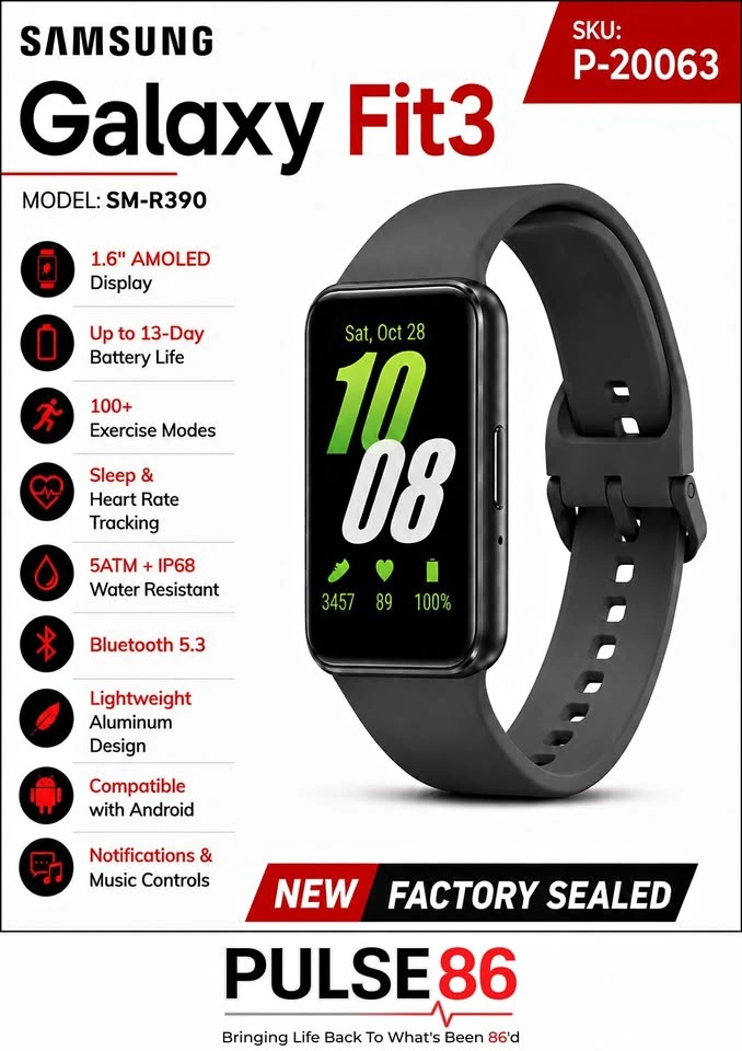 Samsung Galaxy Fit3 SM-R390 Fitness & Wellness Tracker