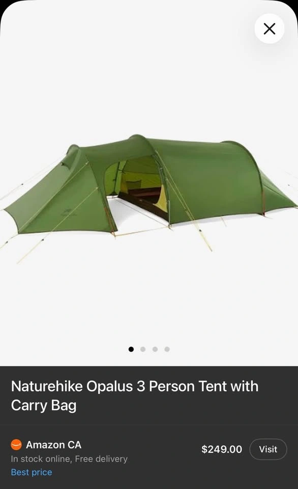 Naturehike Opalus 3 Person Tent with Carry Bag - photo 4