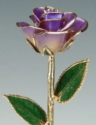 24K Gold-Dipped Roses Collection & Genuine Onyx/Crystal Vases - photo 4