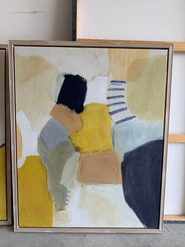 2 Painting Set - Canvas with Wooden Frame - photo 2