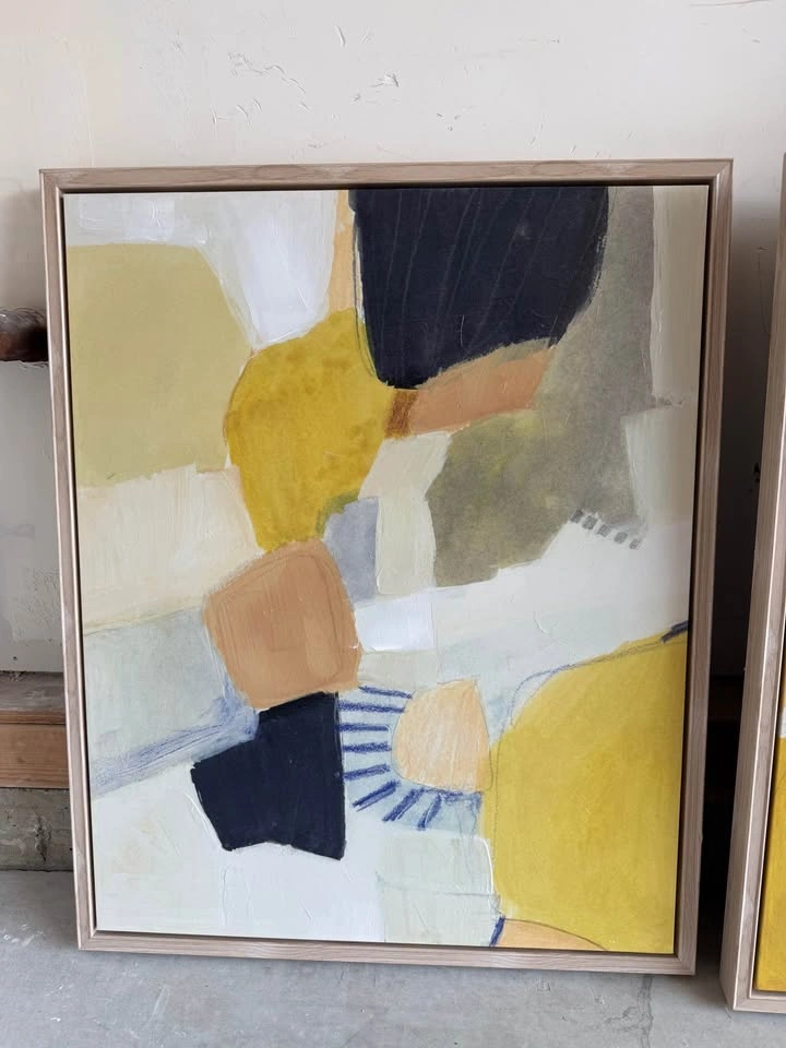 2 Painting Set - Canvas with Wooden Frame - photo 3