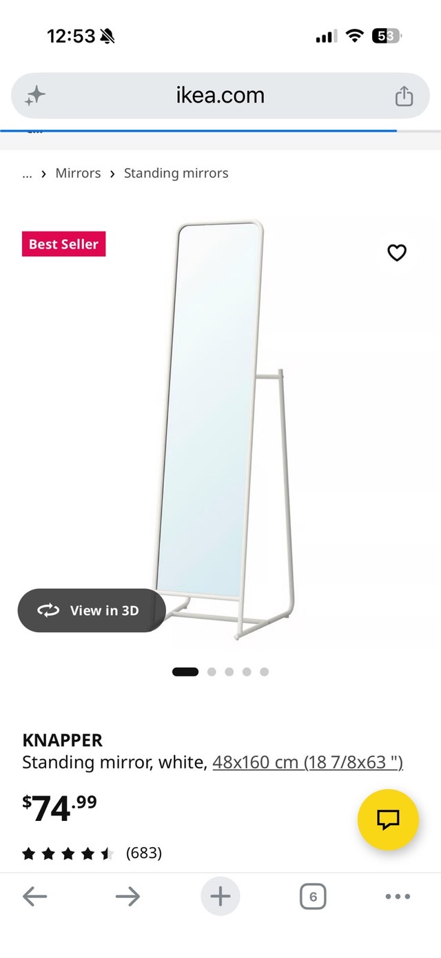 knapper ikea free standing mirror - photo 3