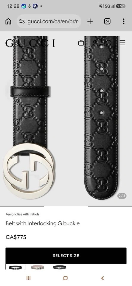 Gucci Belt with Interlocking G buckle - photo 3