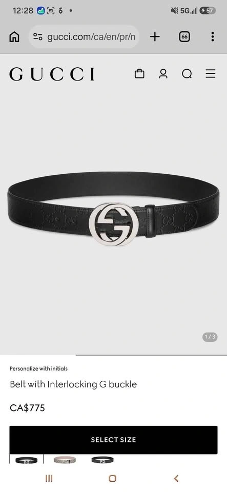 Gucci Belt with Interlocking G buckle - photo 4