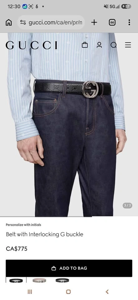 Gucci Belt with Interlocking G buckle - photo 5