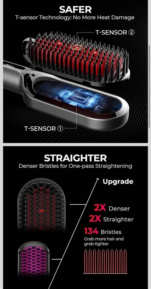 TYMO Ionic Plus Hair Straightener Brush - photo 2