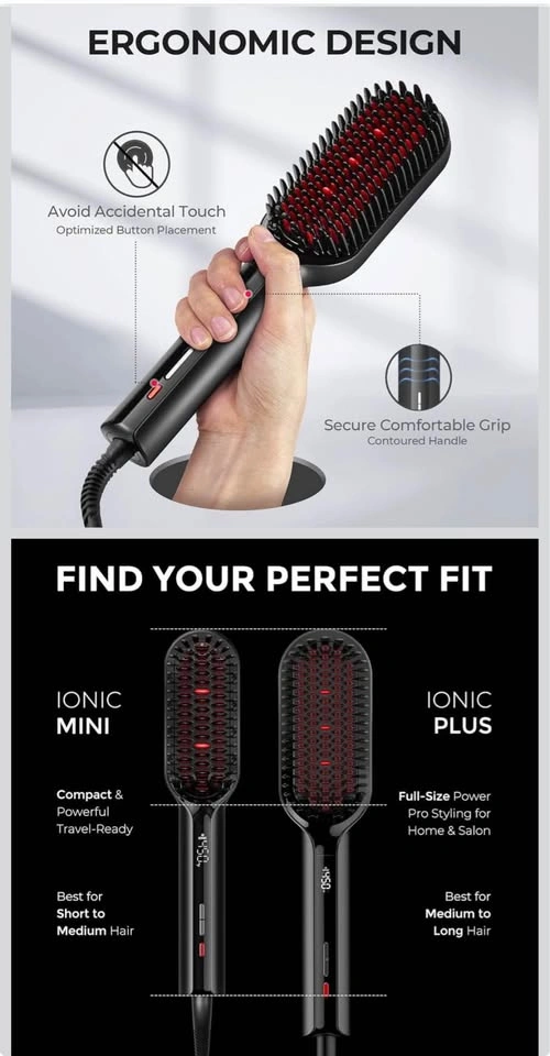 TYMO Ionic Plus Hair Straightener Brush - photo 4