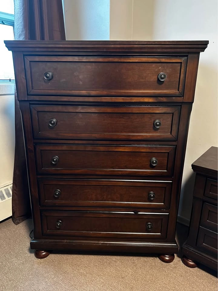 Chelsea 7pc Queen Bedroom Set - Cherry Brown - photo 5