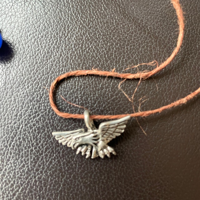 4 Cute costume necklaces- charms, anchor, eagle, string necklace - photo 4