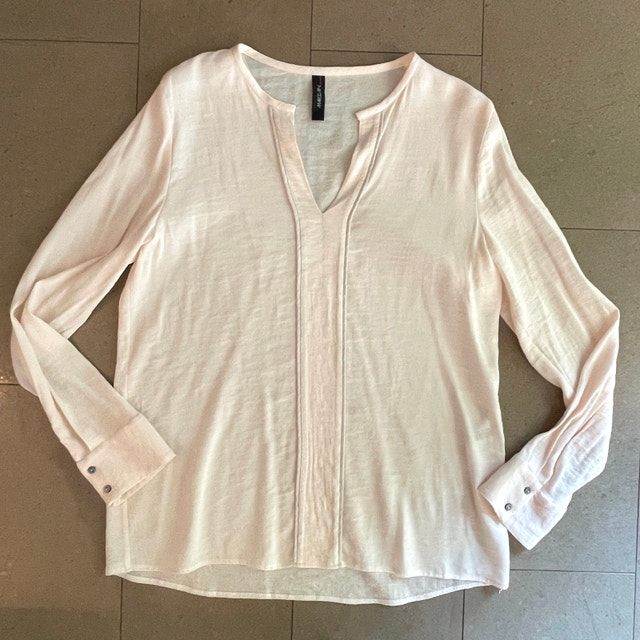 Marc Cain Tunic Blouse Top - Pale Peach w/ sheen-Sz. N4 (US 8)
