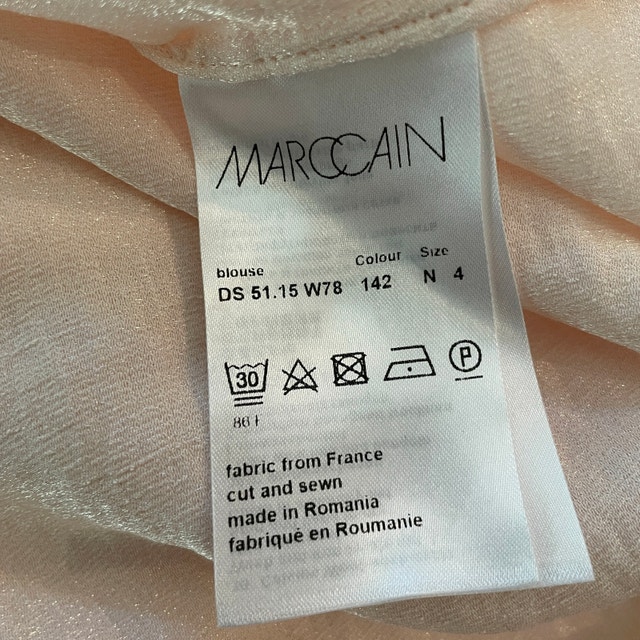 Marc Cain Tunic Blouse Top - Pale Peach w/ sheen-Sz. N4 (US 8) - photo 3