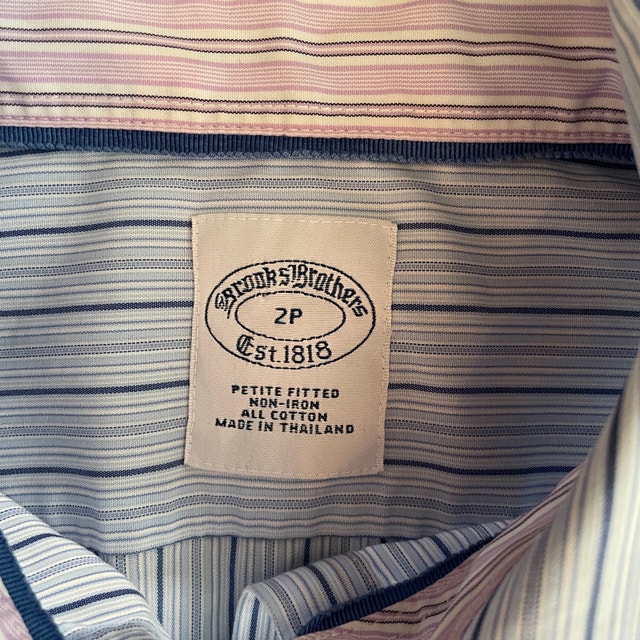 Brooks Brothers Blue & White Striped 100% cotton Shirt-Size 2P - photo 2