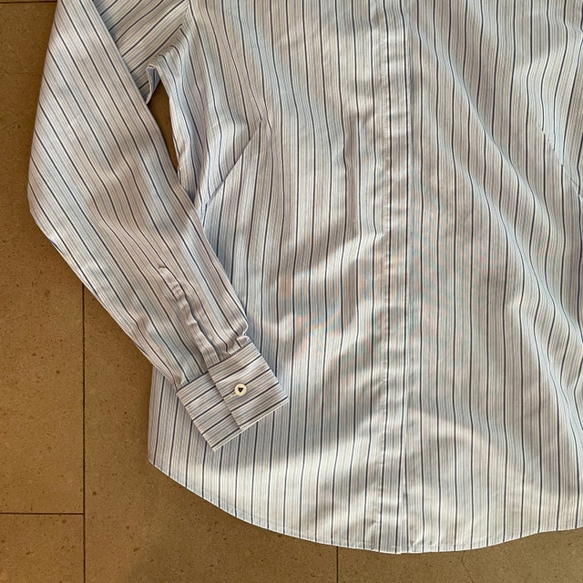 Brooks Brothers Blue & White Striped 100% cotton Shirt-Size 2P - photo 3