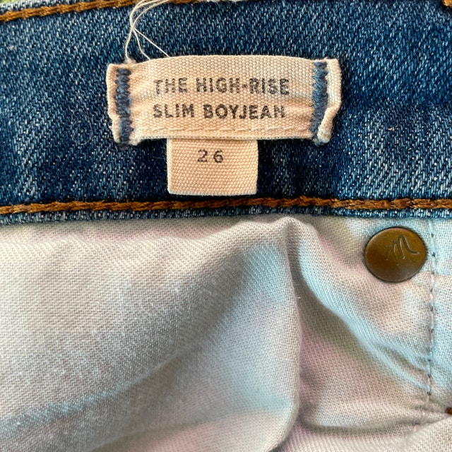 Madewell High-Rise Slim Crop Boyjean: Knee-Rip Edition-Size 26 - photo 4